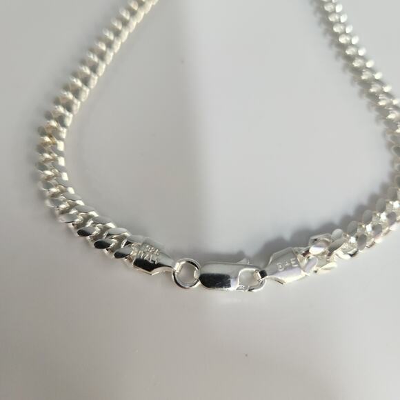 Stunning 925 Silver Miami Cuban Chain Necklace 24" - Picture 3 of 6